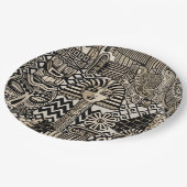 古代の歴史記号タトゥースタイル ペーパープレート (アングル)