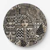 古代の歴史記号タトゥースタイル ペーパープレート (正面)