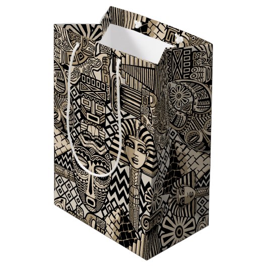 古代の歴史記号タトゥースタイル ミディアムペーパーバッグ (裏面アングル)