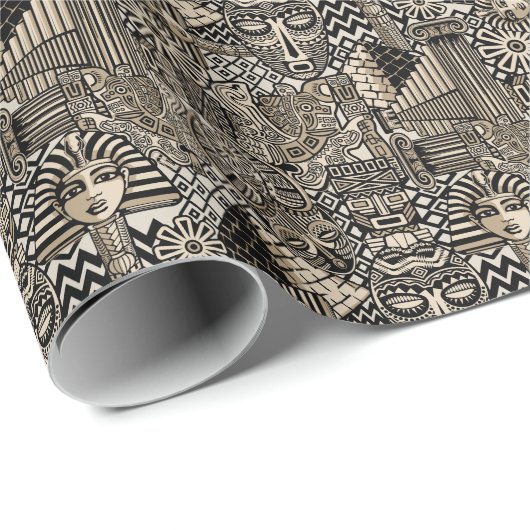 古代の歴史記号タトゥースタイル ラッピングペーパー (ロールコーナー)