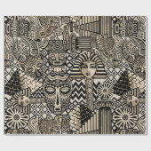 古代の歴史記号タトゥースタイル ラッピングペーパー (フラット)