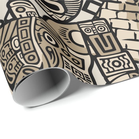 古代の歴史記号タトゥースタイル ラッピングペーパー (ロールコーナー)