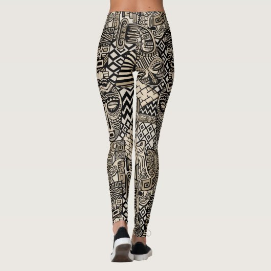 古代の歴史記号タトゥースタイル レギンス (裏面)