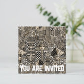 古代の歴史記号タトゥースタイル 招待状 (スタンド正面)