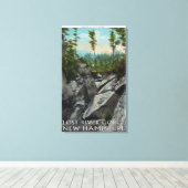 古代の氷河峡谷の入り口 キャンバスプリント (インサイチュ (ウッドフロア))