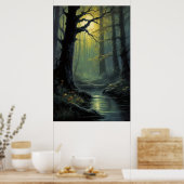 古代の沼地の美しいを忘れない ポスター (キッチン)