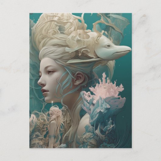古代の海の女神 ポストカード (正面)