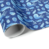 古代の海獣：トリロビテス、アノマロカリス… ラッピングペーパー (ロールコーナー)