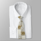 古代の獅子彫刻のモチーフ ネクタイ (タイ)