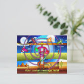 古代の異星人宇宙飛行士天使 ポストカード (スタンド正面)