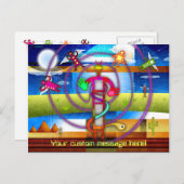 古代の異星人宇宙飛行士天使 ポストカード (正面/裏面)