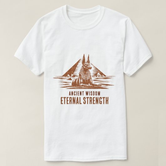 古代の知恵、永遠の力 - ギラギラゴールド Tシャツ (デザイン正面)