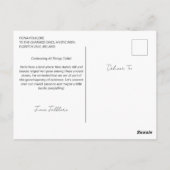 古代の石の前でポーズをとるケルト人の女性 ポストカード (裏面)