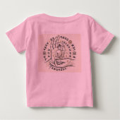 古代の石の遺物パターンベイビーTシャツ ベビーTシャツ (裏面)