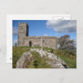 古代の石造りの教会と吹き出しの木 ポストカード (正面/裏面)