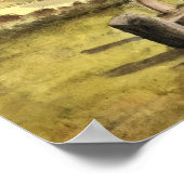 古代の石，アイルランド，水彩画，ポスター ポスター (角)