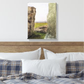 古代の石、水の色のキャンバス印刷 キャンバスプリント (インサイチュ (寝室))