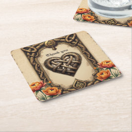 古代の神々の心臓の鼓動: スクエアペーパーコースター
