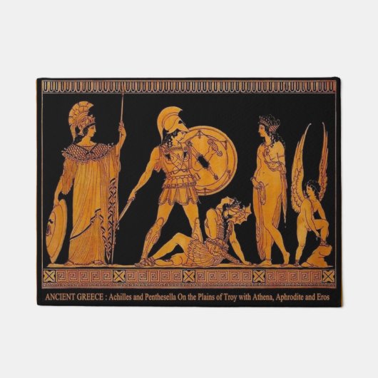 古代の神と女神のフリーズ – ギリシャ ドアマット (正面)