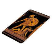 古代の神と女神のフリーズ – ギリシャ マグネット (左側)