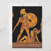 古代の神と女神のフリーズ – ギリシャ 招待状 (正面)