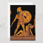 古代の神と女神のフリーズ – ギリシャ 招待状 (正面/裏面)