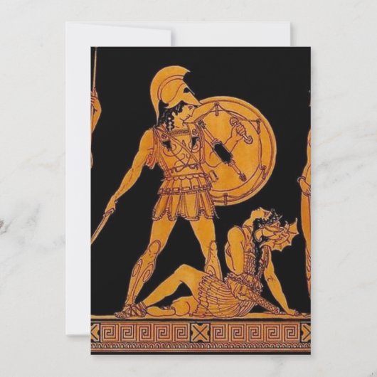 古代の神と女神のレリーフ - ギリシャ 招待状 (正面)