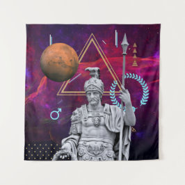 古代の神と惑星：火星(gr.アレス) タペストリー