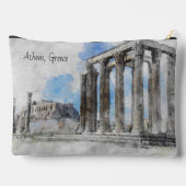 古代の神殿ゼウス，アテネ，ギリシャ アクセサリーポーチ (裏面)