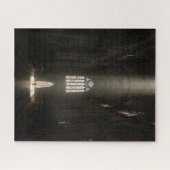 古代の神秘的な大聖堂で日に照らされた存在 ジグソーパズル (横)