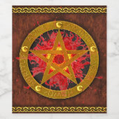 古代の神秘的な魔法の書とポーションI ワインラベル (シングルラベル)