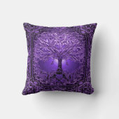 古代の紫の素朴木 クッション (裏面)