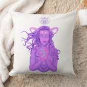 古代の紫色の芸術の女神 クッション (ブランケット)