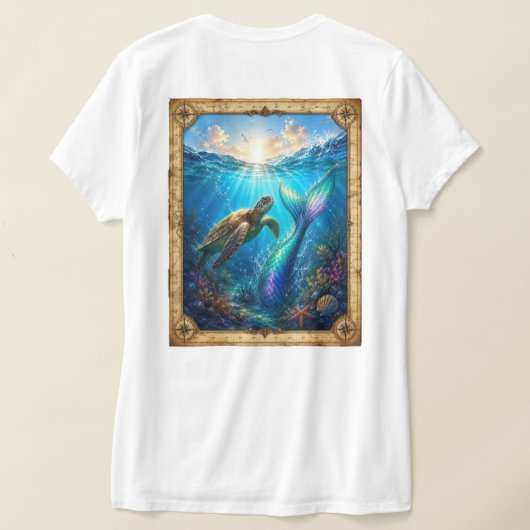 古代の航海者の発見 Tシャツ (レイダウン裏面)