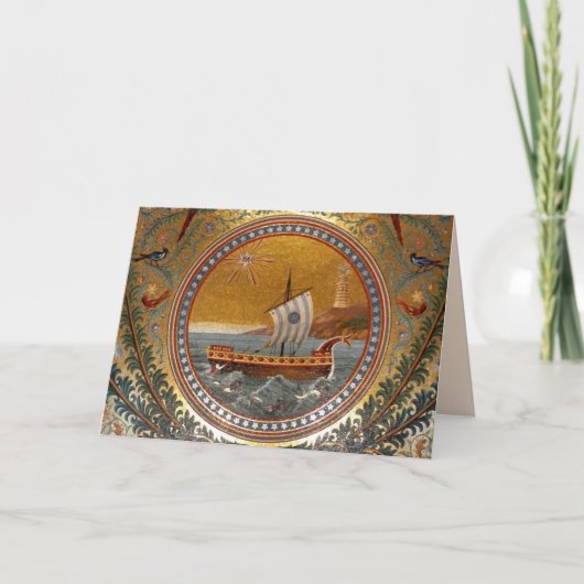 古代の船のグリーティングカード シーズンカード (正面)