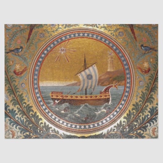 古代の船ティッシュペーパー 薄葉紙 (正面)