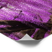 古代の藤の紫ラベンダーの花のポスター ポスター (角)