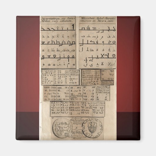 古代の言語 マグネット (正面)