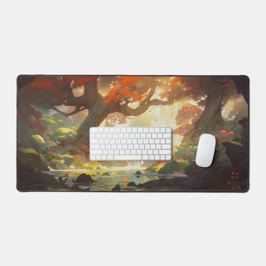 古代の赤い柳の谷 デスクマット (キーボード&マウス)