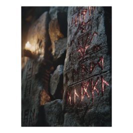 古代の輝くルーン文字 ポスター