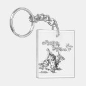 古代の農村美術 キーホルダー (正面左)