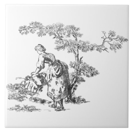 古代の農村美術 タイル (正面)