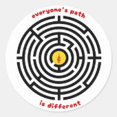 古代の迷路と悟りのシンボル ラウンドシール (正面)