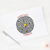 古代の迷路と悟りのシンボル ラウンドシール (封筒)