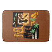 古代の部族の儀式:火と槍を持つ人 バスマット (正面)