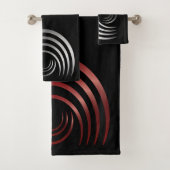 古代の銀と赤の記号のミステリーサークル バスタオルセット (インサイチュ)