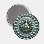 古代の銀の小川に宝石 マグネット (正面/裏面)