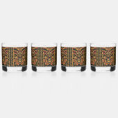 古代の青アステカい「夢」のロッ芸術的クス・グラス ウイスキーグラス (裏面)