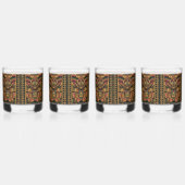 古代の青アステカい「夢」のロッ芸術的クス・グラス ウイスキーグラス (正面)