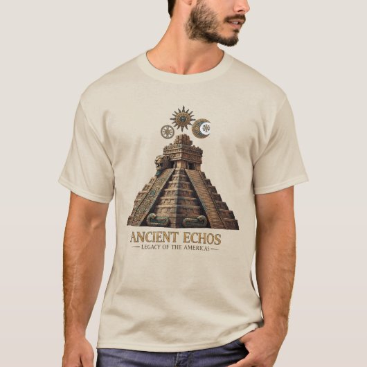 古代の響きピラミッド マヤ アステカ 歴史 Tシャツ (正面)